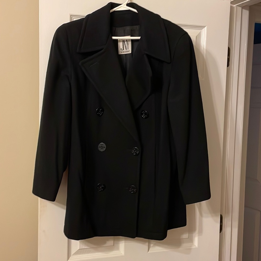 EUC Jones New York Pea Coat Size Large 100% Wool